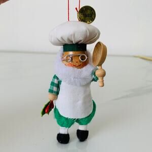 1983 Kurt Adler Wood Chef Christmas Ornament